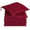 Sitzkissen 6er-Set Cozy Dunkelrot