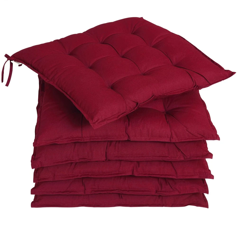 Sitzkissen 6er-Set Cozy Dunkelrot