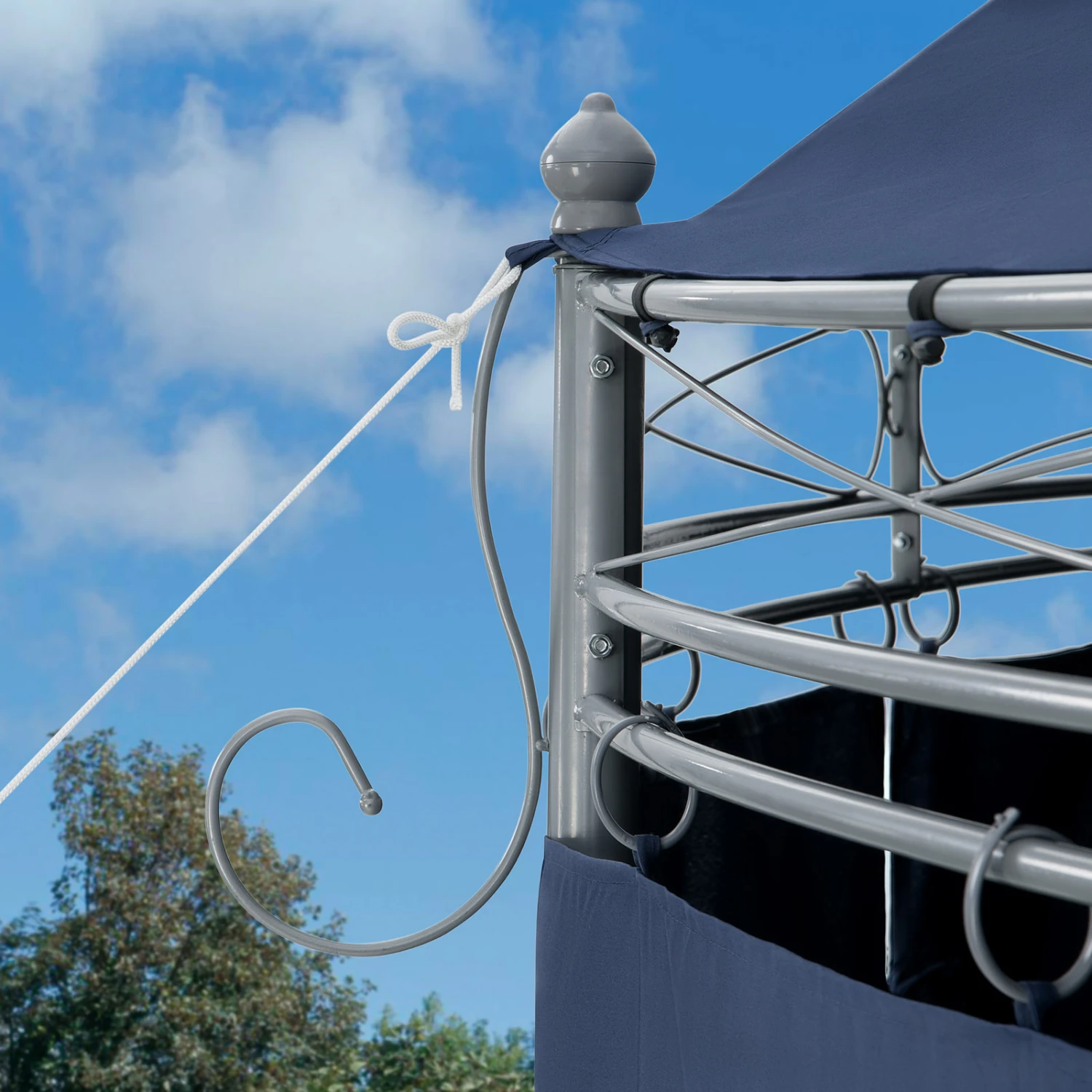 Pavillon Toscana Blau Ø3,5m UV-Schutz 50+ – Bild 8