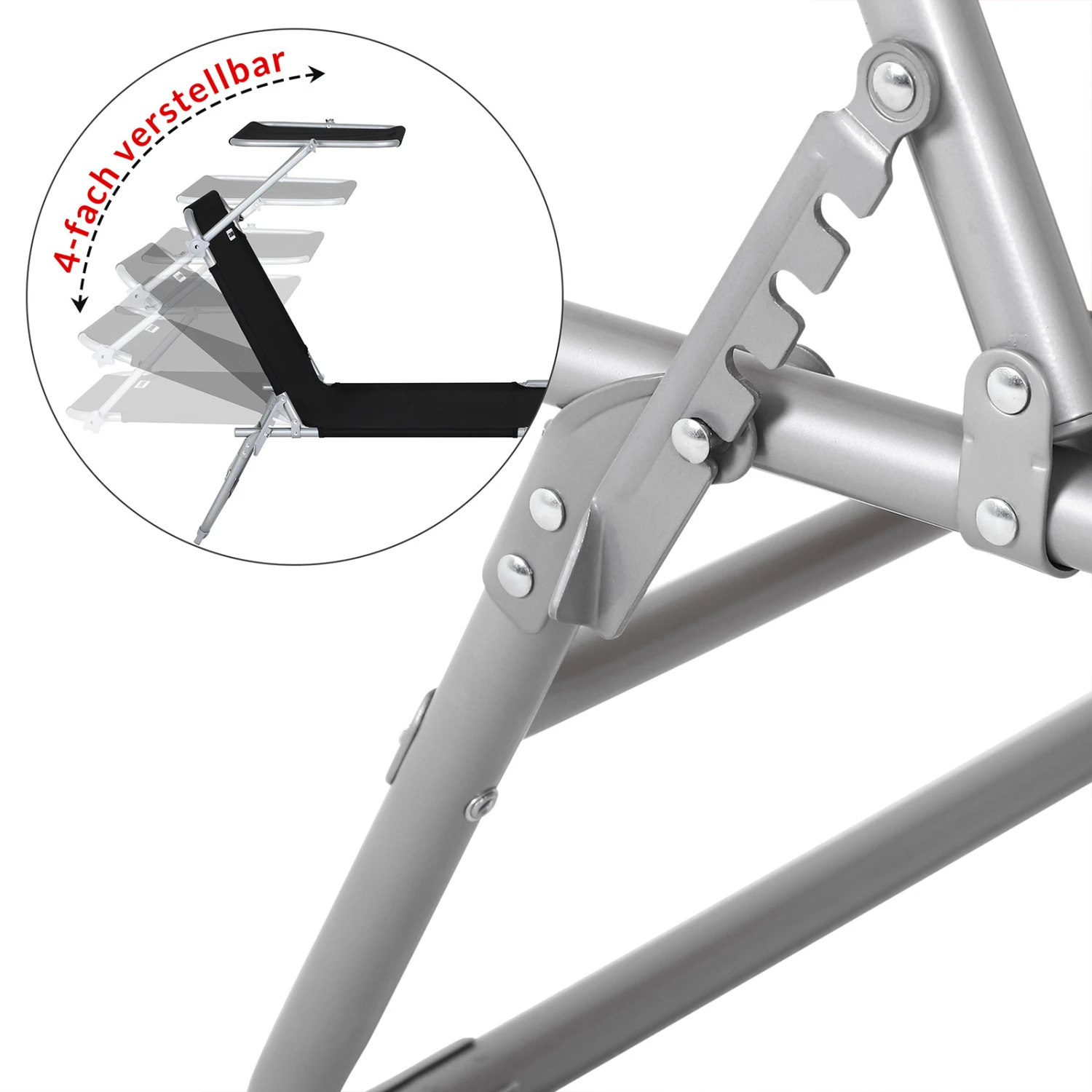 Sonnenliege Hawaii 2er-Set Anthrazit Alu 195x60x30cm â Bild 3