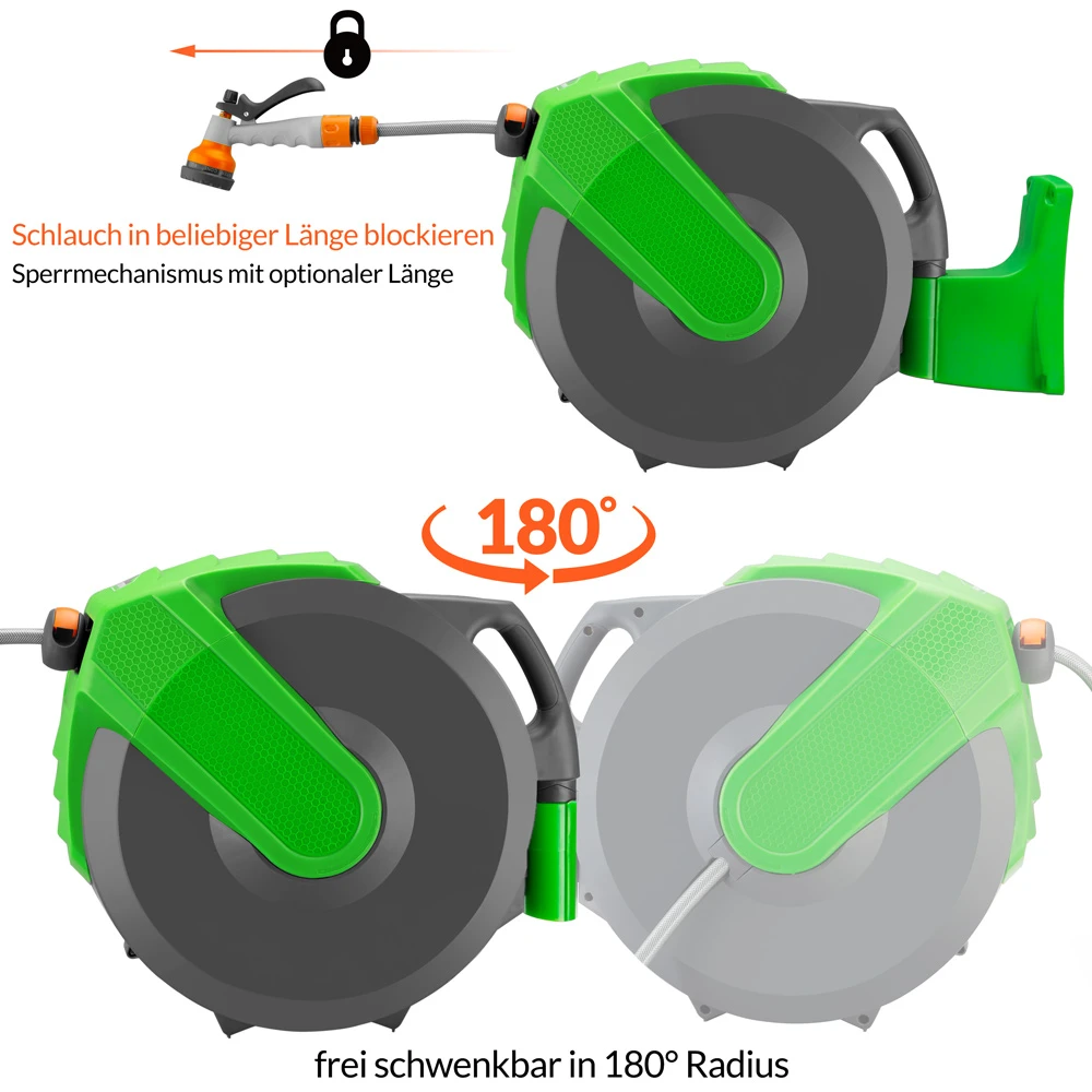Wasserschlauchaufroller 30m Automatisch – Bild 6