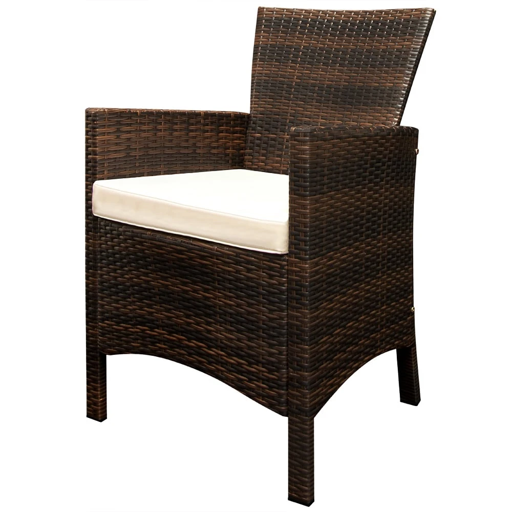 Polyrattan Garten-Sitzgruppe Rom 9-tlg. Braun Akazienholz â Bild 8