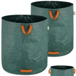 Gartenabfallsack 2er-Set GrĂĽn Je 500 Liter
