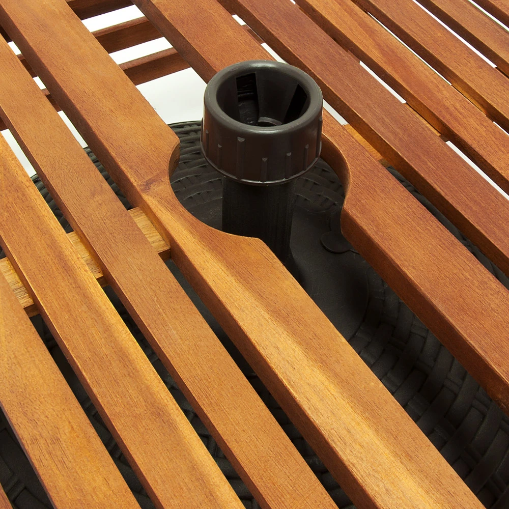 Schirmständer Abdeckung Akazienholz 62x62x26cm – Bild 7