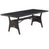 Polyrattan Gartentisch Takeo Braun 190x90x75cm WPC