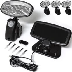 LED Solar-Wandlampe 3er-Set Bewegungsmelder