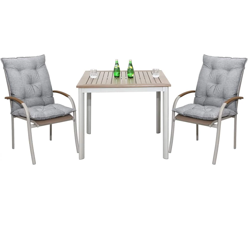 Sitzauflagen 2er-Set Grau Meliert – Bild 2