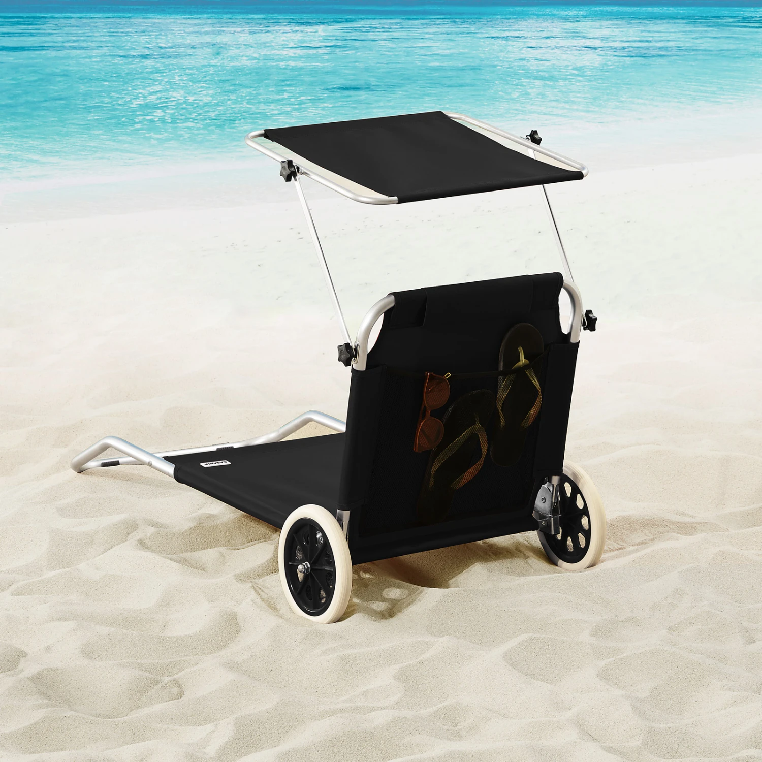 Sonnenliege Kreta Anthrazit Alu Mit Rollen – Bild 2