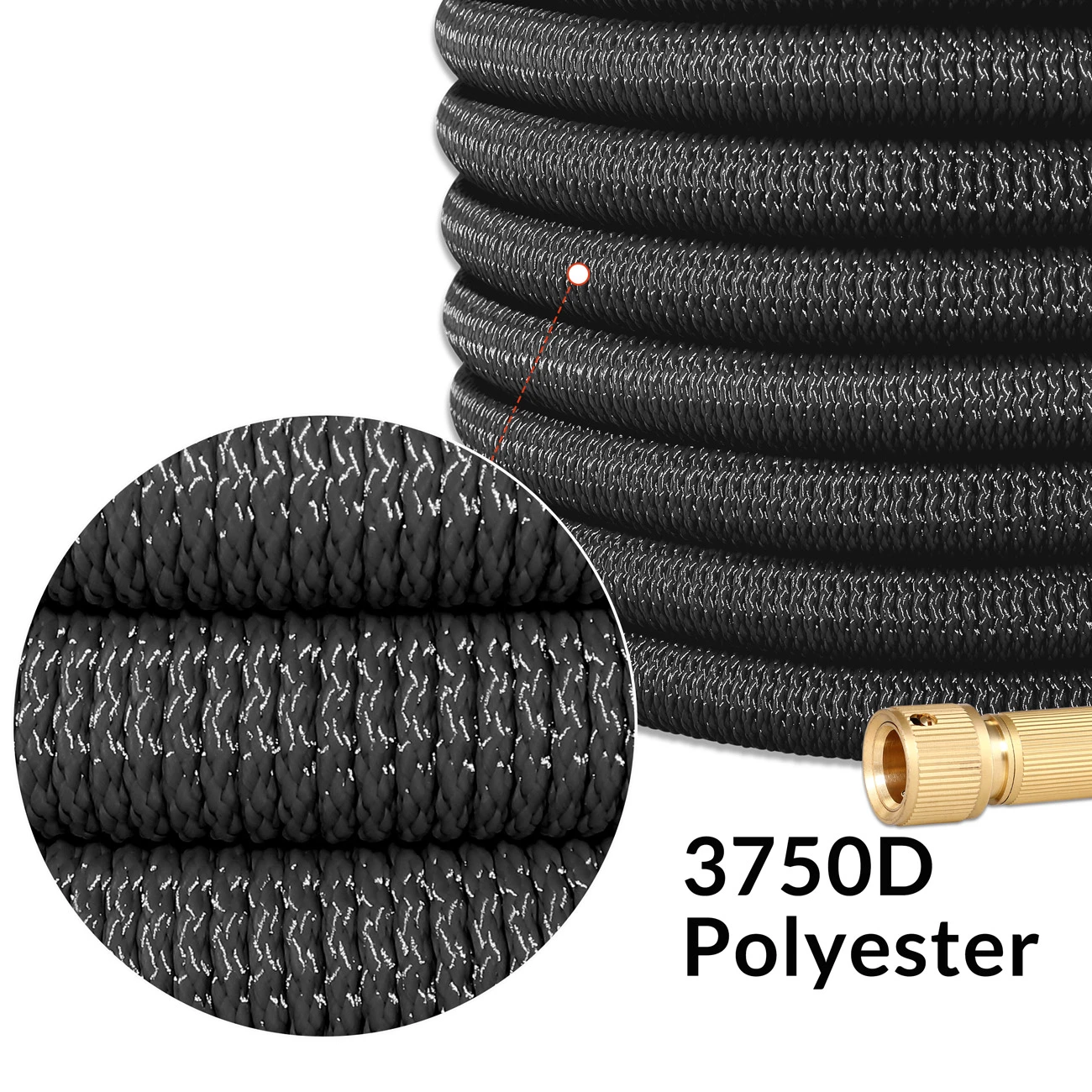 Gartenschlauch Schwarz 22m Flexibel – Bild 6