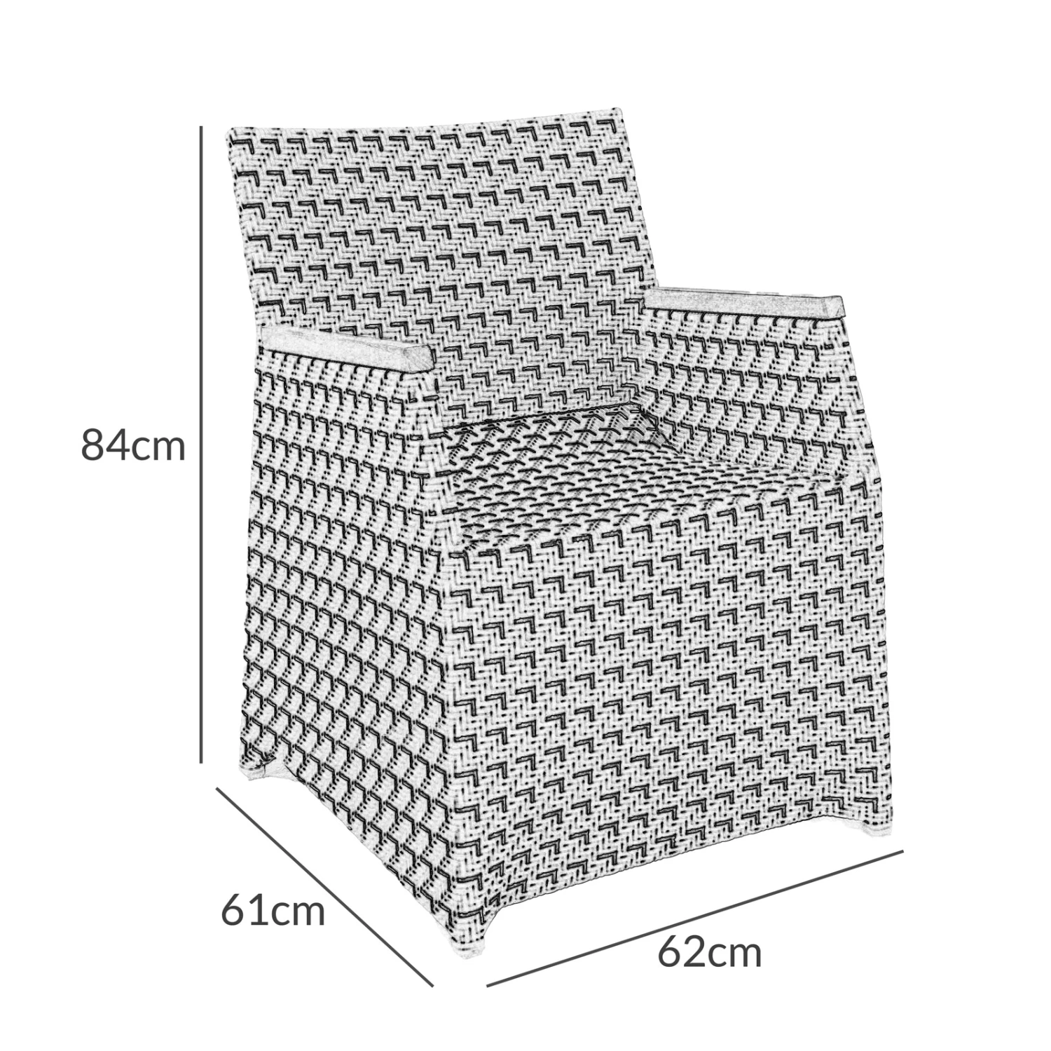 Polyrattan Gartenstuhl Verona Retro â Bild 7