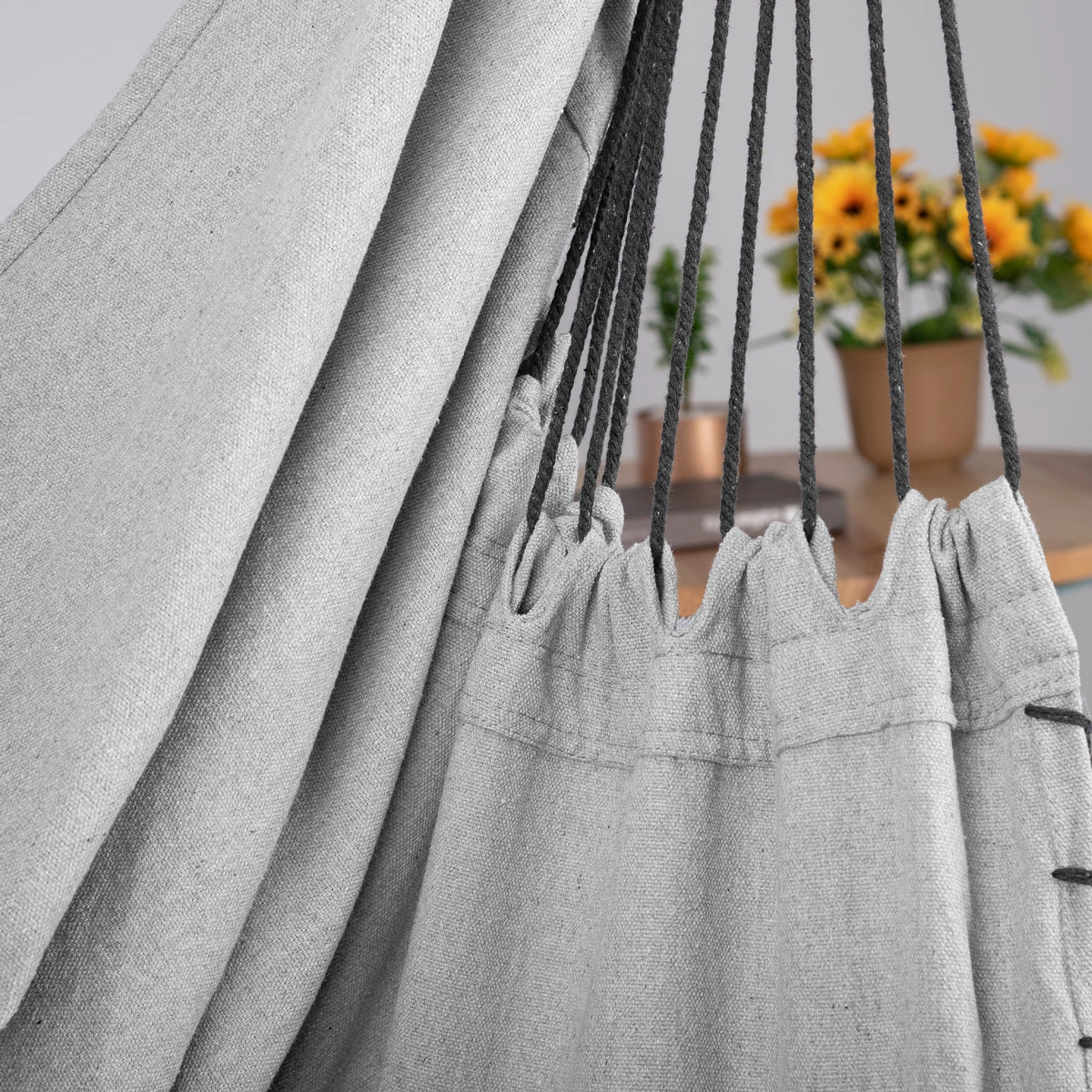 Hängesessel Hellgrau 170x100x150cm – Bild 5