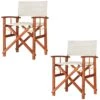 Regiestuhl 2er-Set Cannes Creme Gepolstert