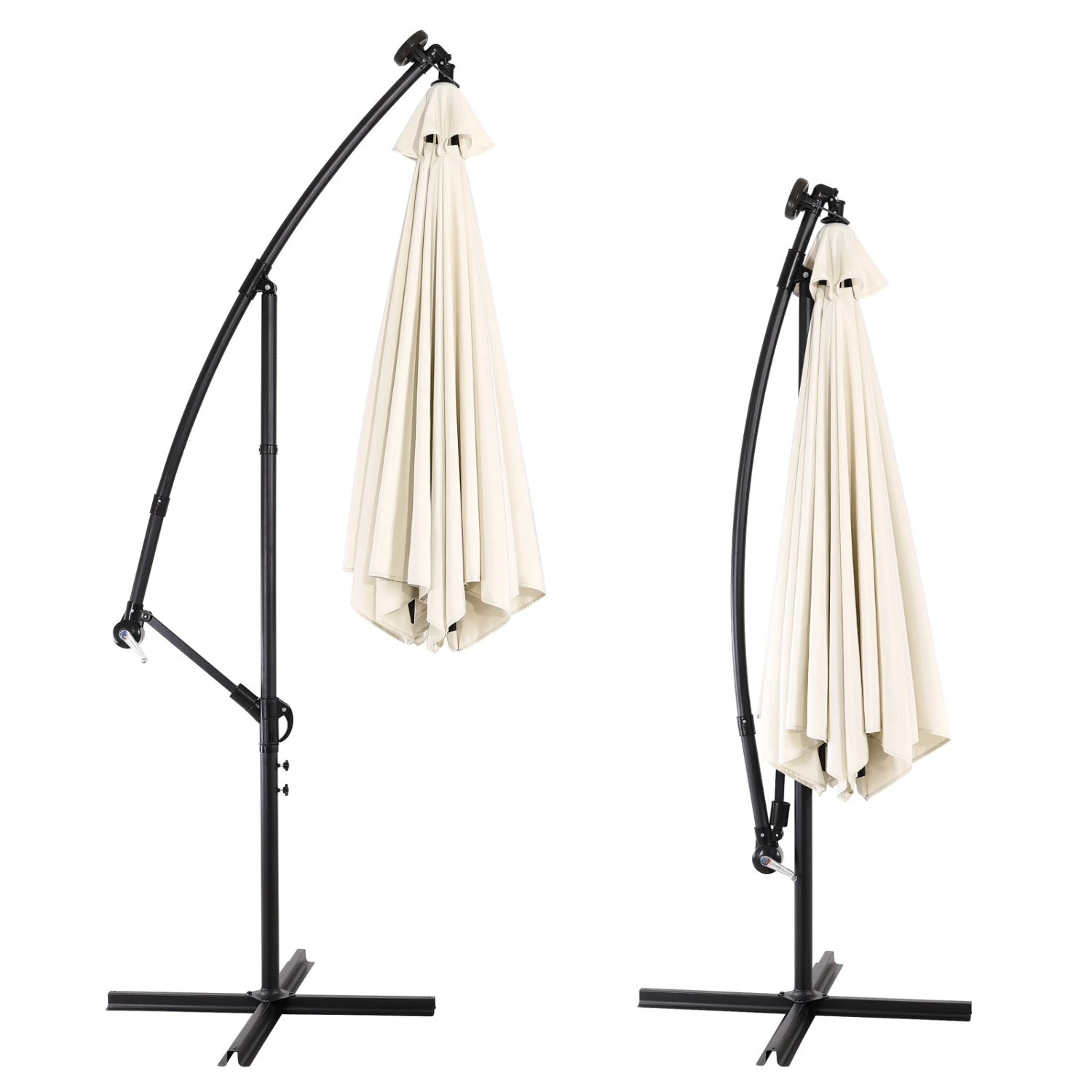 LED Solar Ampelschirm Mali Creme Ø330cm – Bild 11