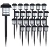 LED Solarleuchten 24er-Set Schwarz