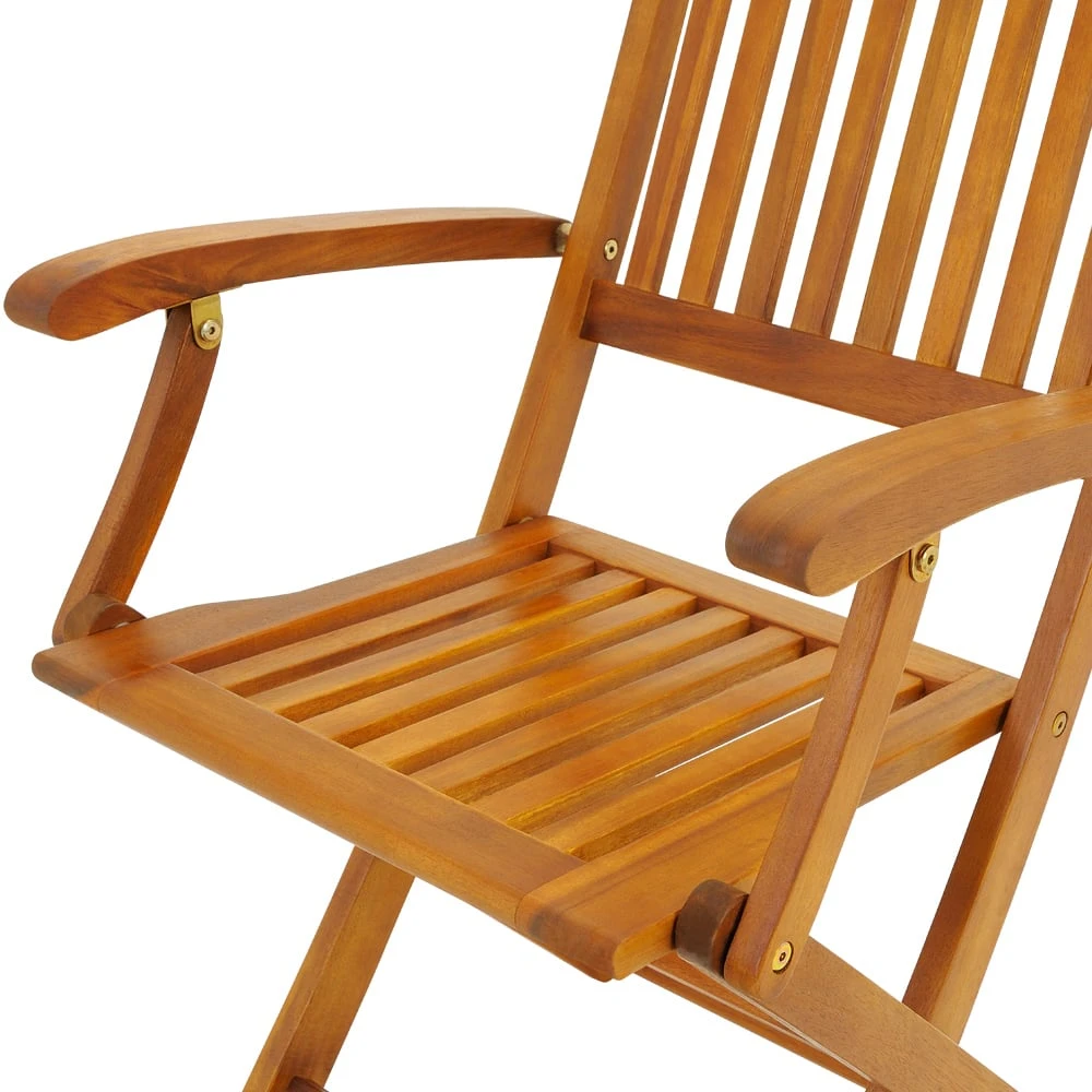 Gartenstühle Boston 6er-Set Akazienholz Klappbar – Bild 6