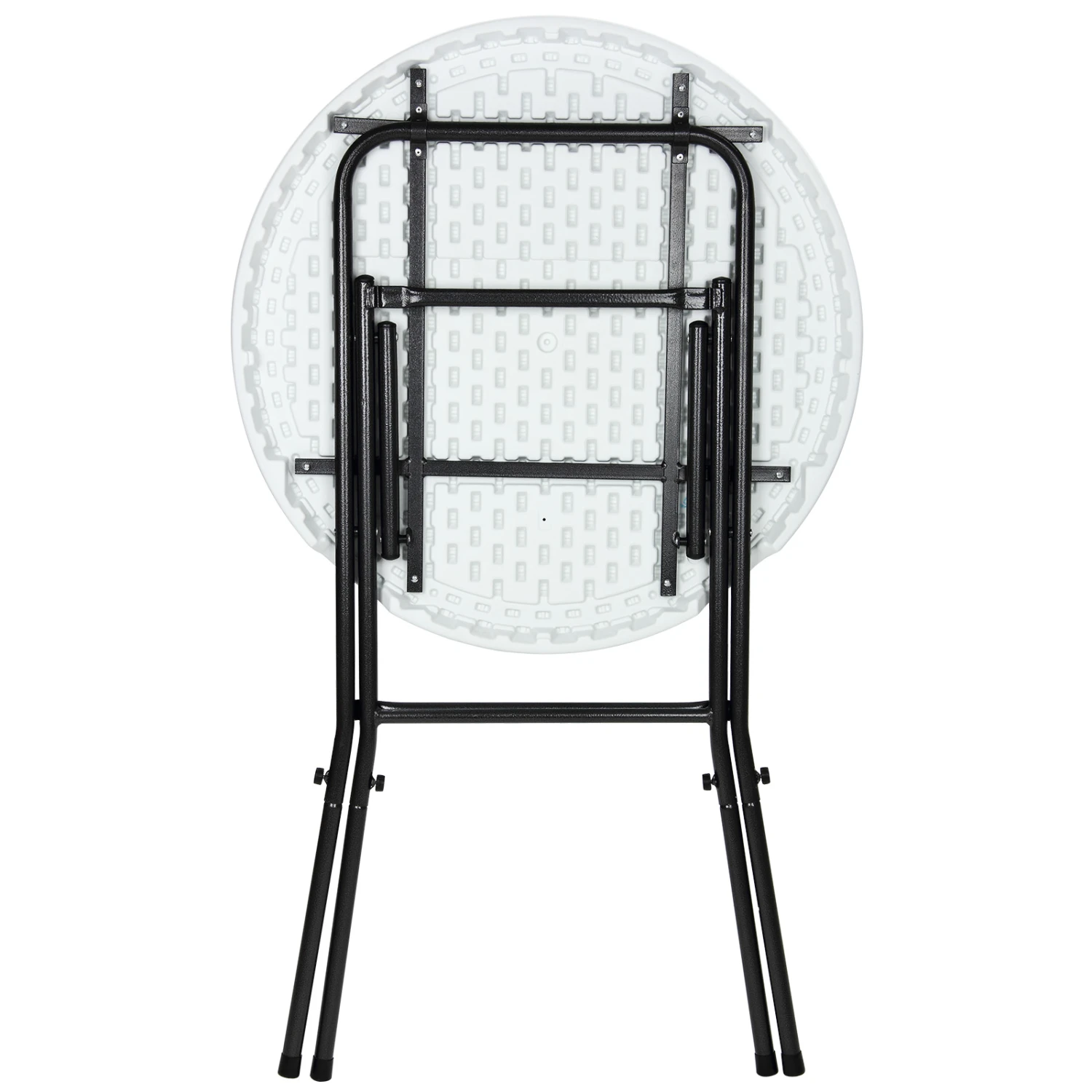 Stehtisch 2er-Set Weiß Kunststoff Ø75cm Klappbar – Bild 10