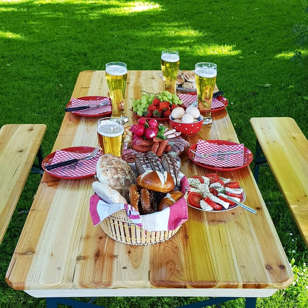 Bierzeltgarnitur 3-tlg. Mit Rückenlehne – Bild 5