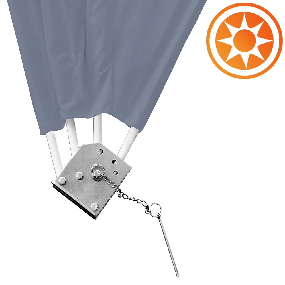 Balkonfächer Anthrazit 140x140cm Klappbar – Bild 4