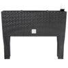 Hochbeet Polyrattanoptik Anthrazit 60x25x46cm