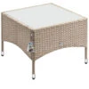 Polyrattan Beistelltisch Grau-Beige 58x58x42cm