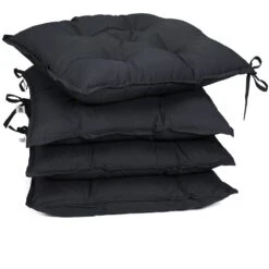 Sitzkissen 4er-Set Anthrazit 40x40x8cm