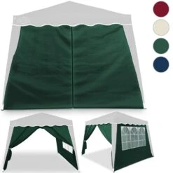Seitenwand Faltpavillon Capri 2er-Set Schwarz 3x3m