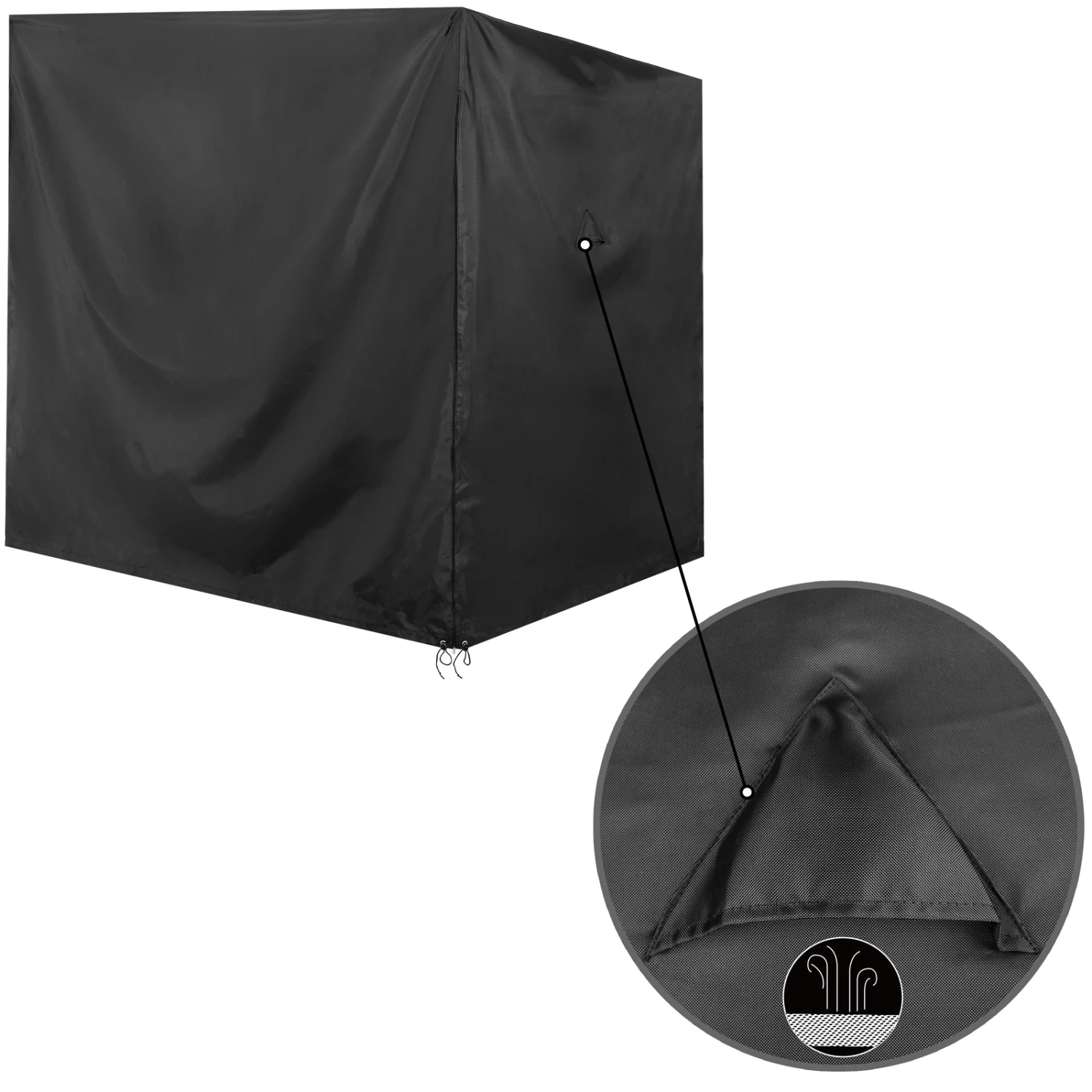 Abdeckplane Hollywoodschaukel Anthrazit 185x117x170/150cm – Bild 6