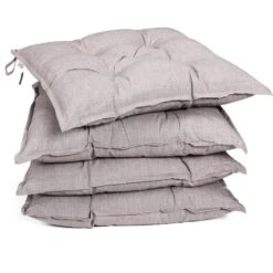 Sitzkissen 4er-Set Creme Meliert 40x40x8cm