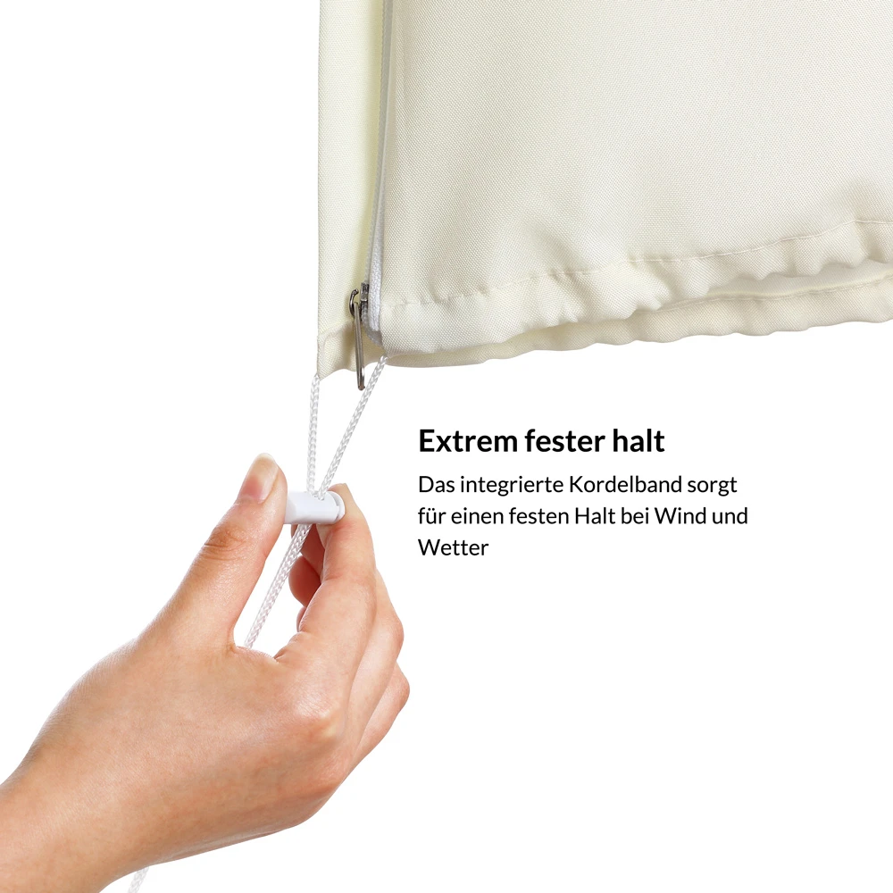 Abdeckung Ampelschirm Beige 3m Reißverschluss – Bild 11