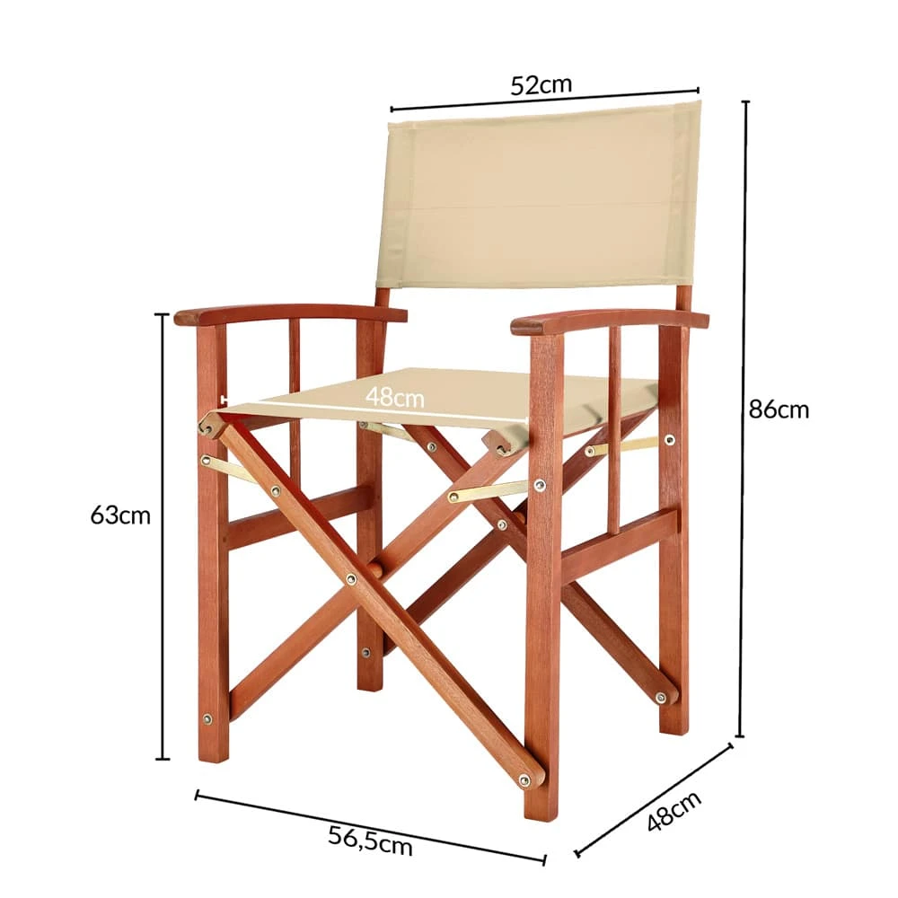 Regiestuhl Cannes 2er-Set Grün Eukalyptus FSC®-zertifiziert – Bild 10