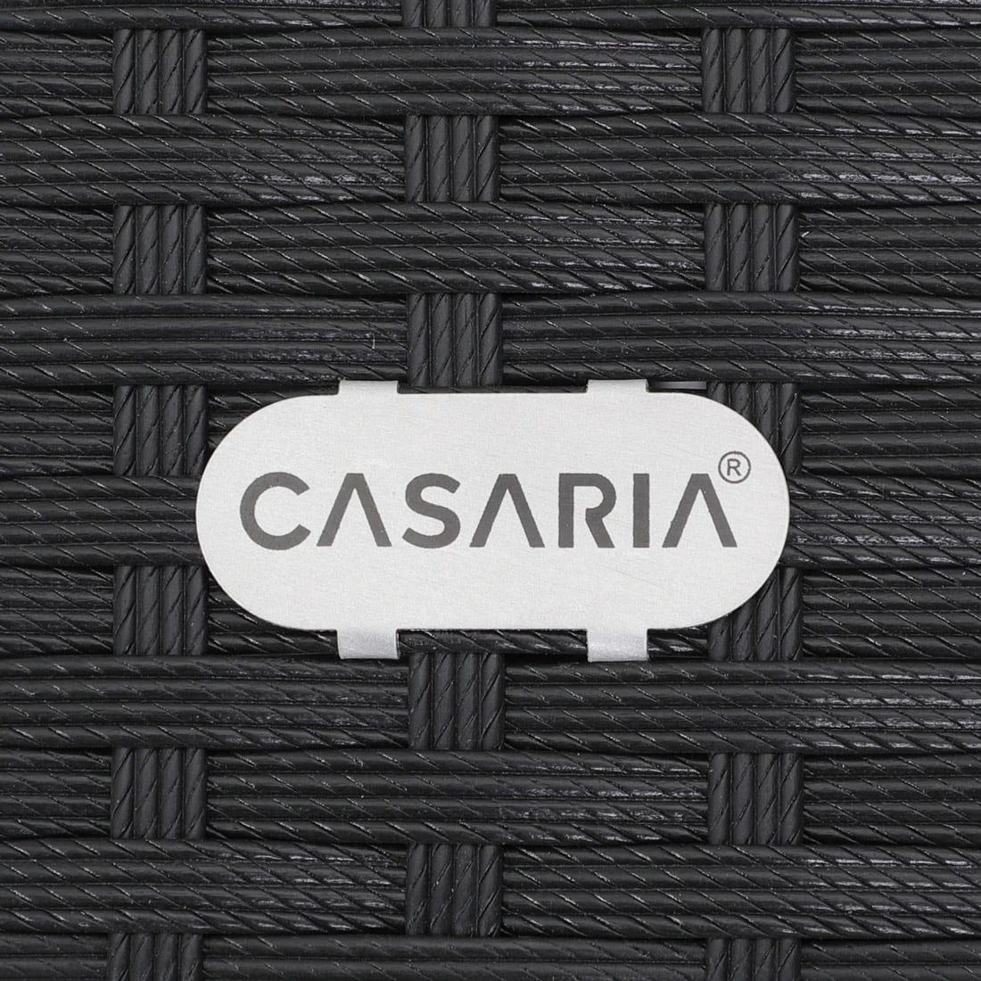 Polyrattan Sonneninsel Schwarz/Creme Ø230cm – Bild 5