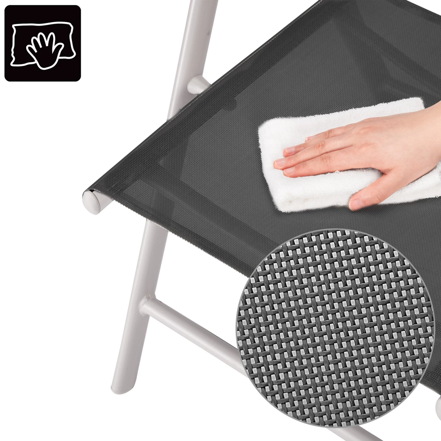 Gartenstuhl Bern 3er-Set Silber â Bild 4