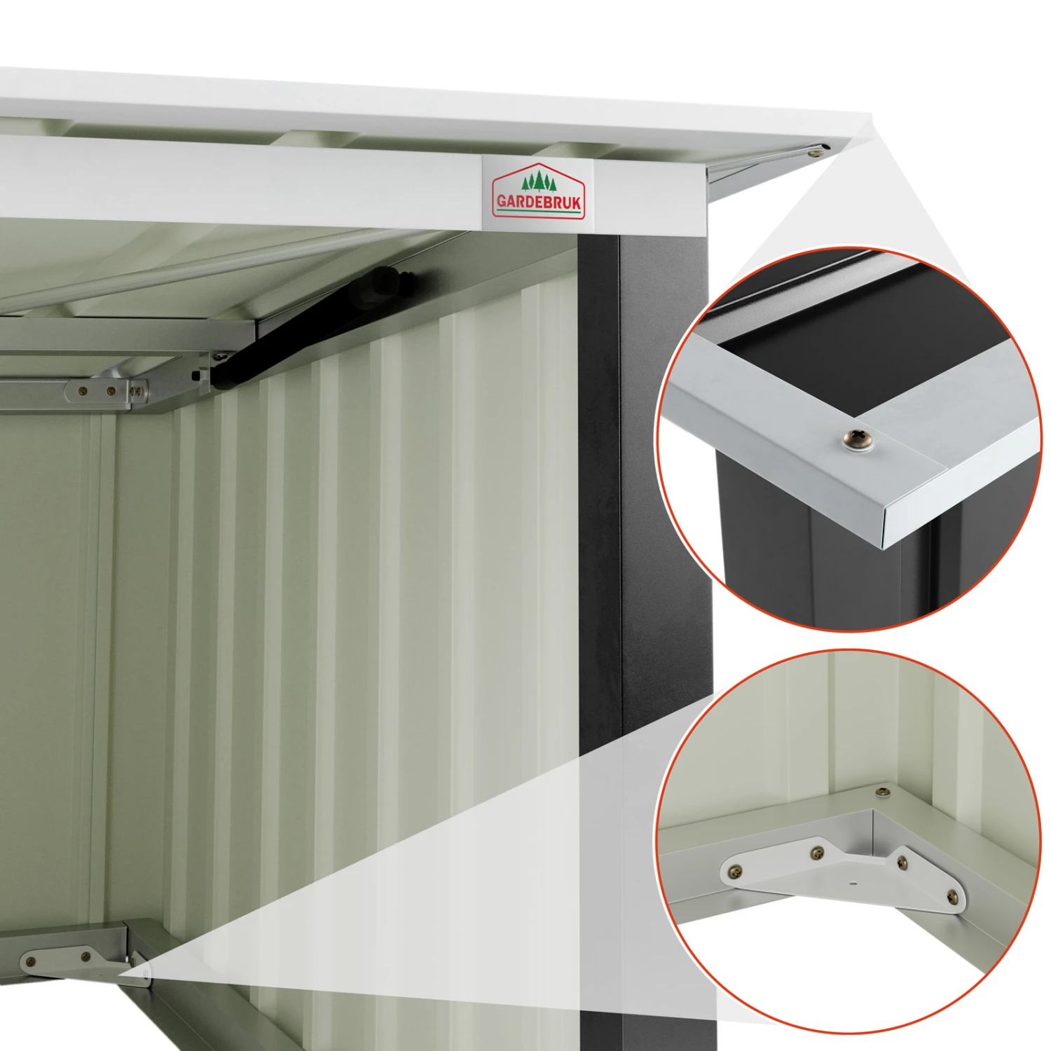 Mähroboter Garage Anthrazit Metall 89x90x54cm – Bild 3