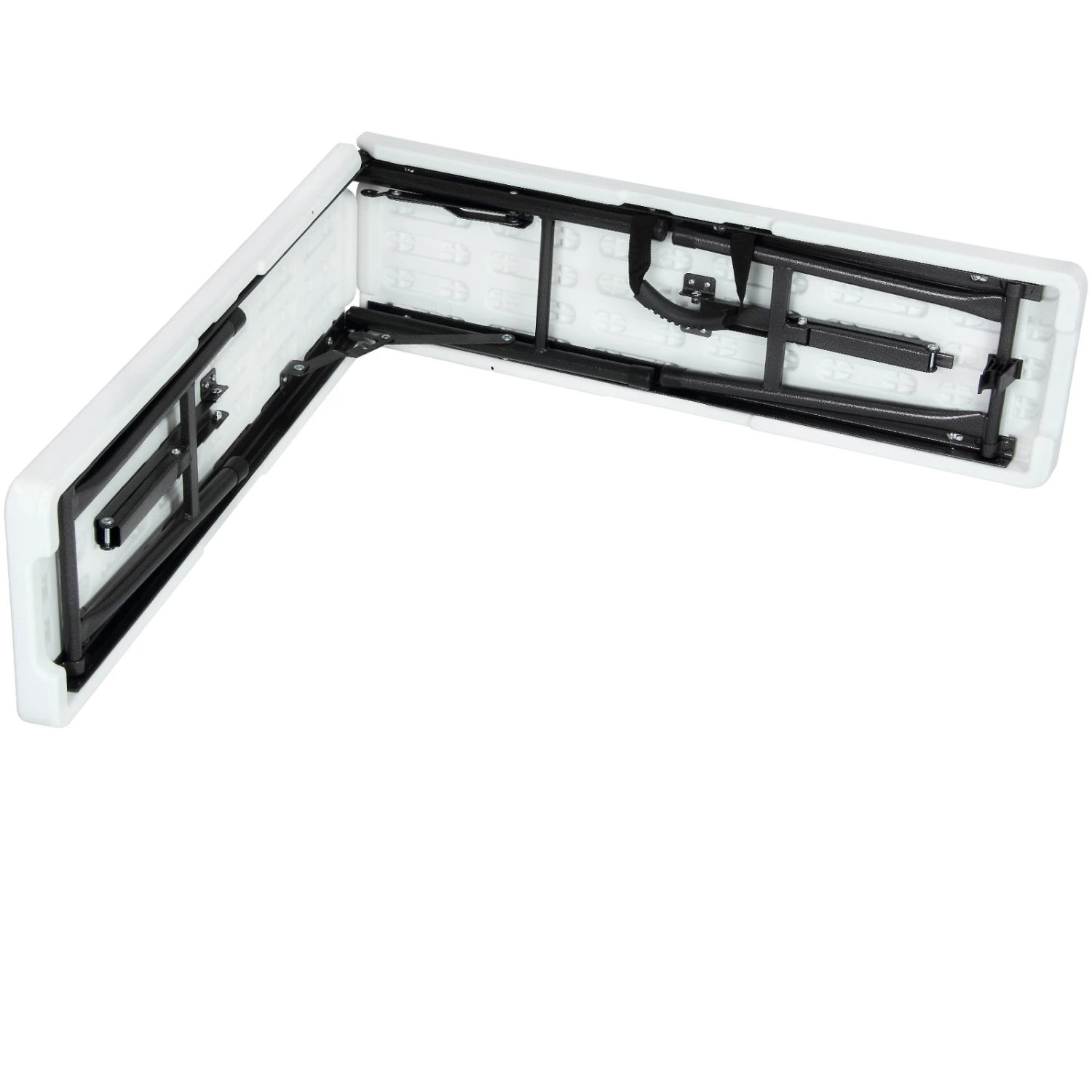 Bierbank 2er-Set Weiß Kunststoff 180cm – Bild 9