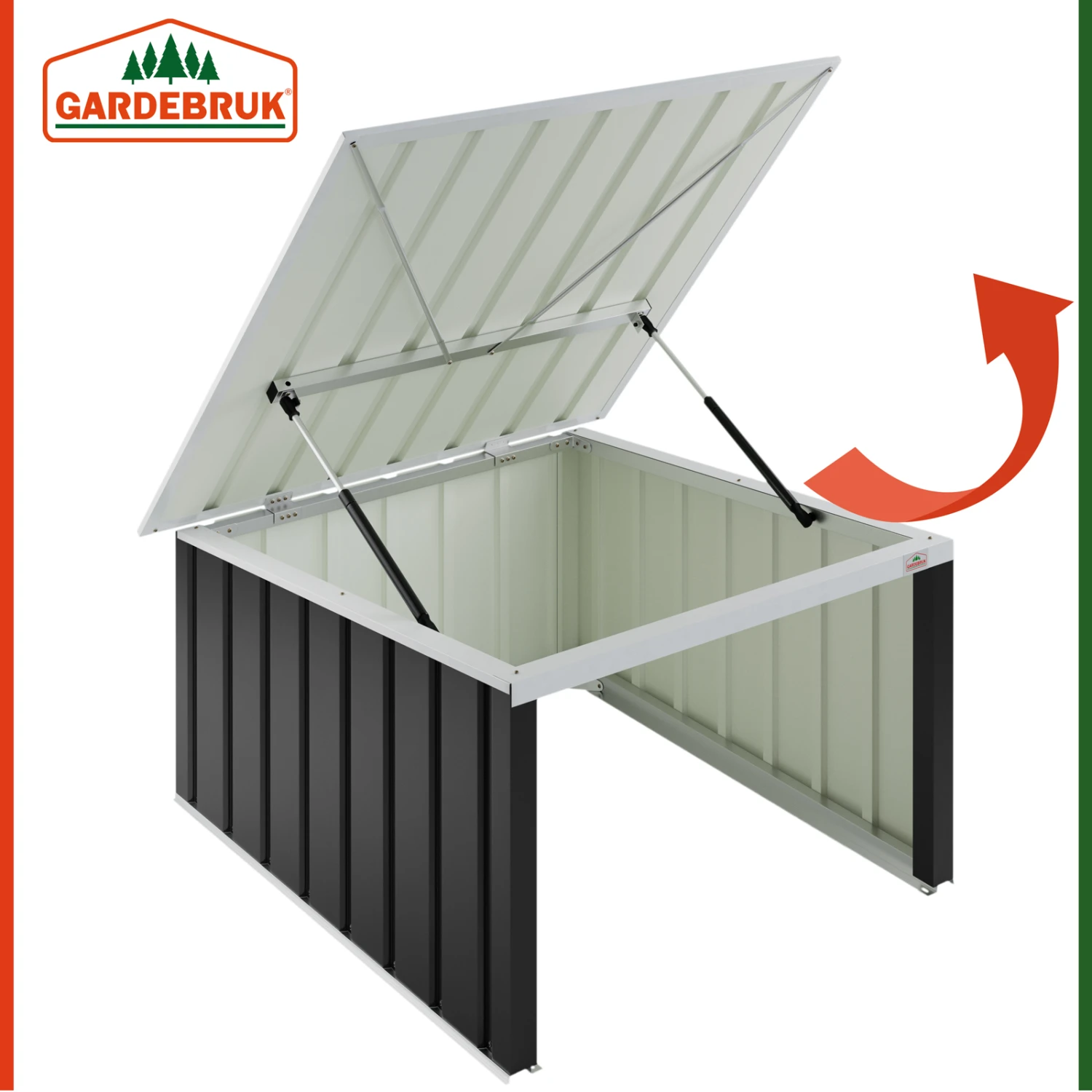 Mähroboter Garage Anthrazit Metall 89x90x54cm – Bild 6