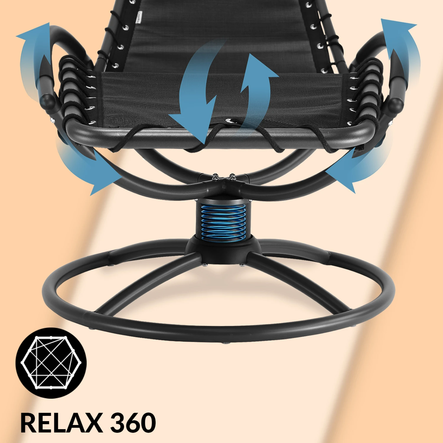 Relaxliege Eve Anthrazit Mit Schaukelfunktion – Bild 6