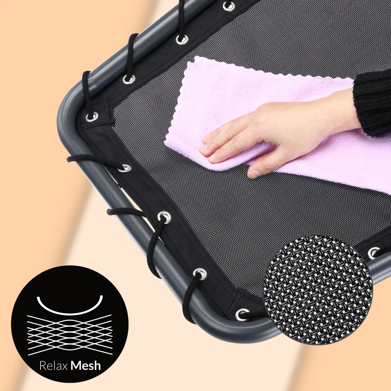 Relaxliege Eve Anthrazit Mit Schaukelfunktion – Bild 7