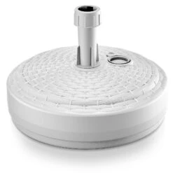 Schirmständer Weiß Polyrattan Optik Ø39cm
