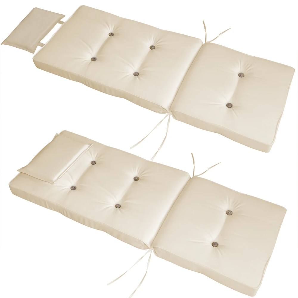 Stuhlauflage 2er-Set Vanamo Creme 118x45x7cm – Bild 2