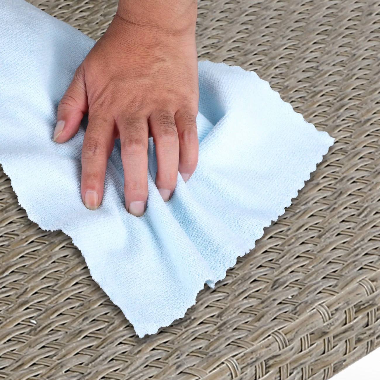 Polyrattan Gartenbank Creme-Beige 122x58x87cm – Bild 8