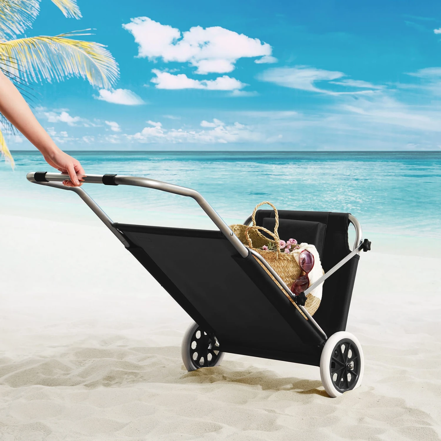 Sonnenliege Kreta Anthrazit Alu Mit Rollen – Bild 3