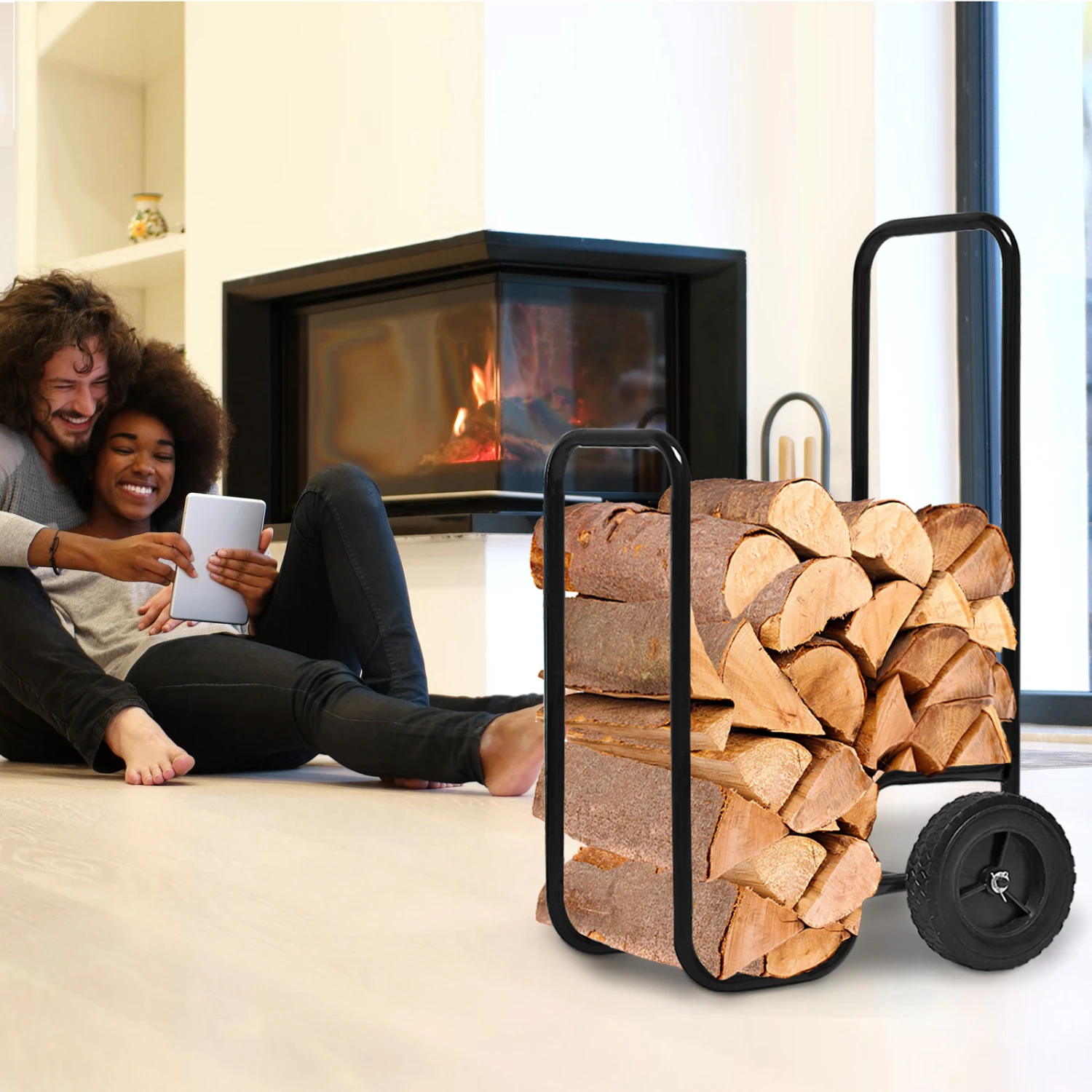 Kaminholzwagen 56x45x105cm – Bild 2