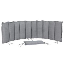 Auflage Saunaliege Grau Meliert 183x56x7cm