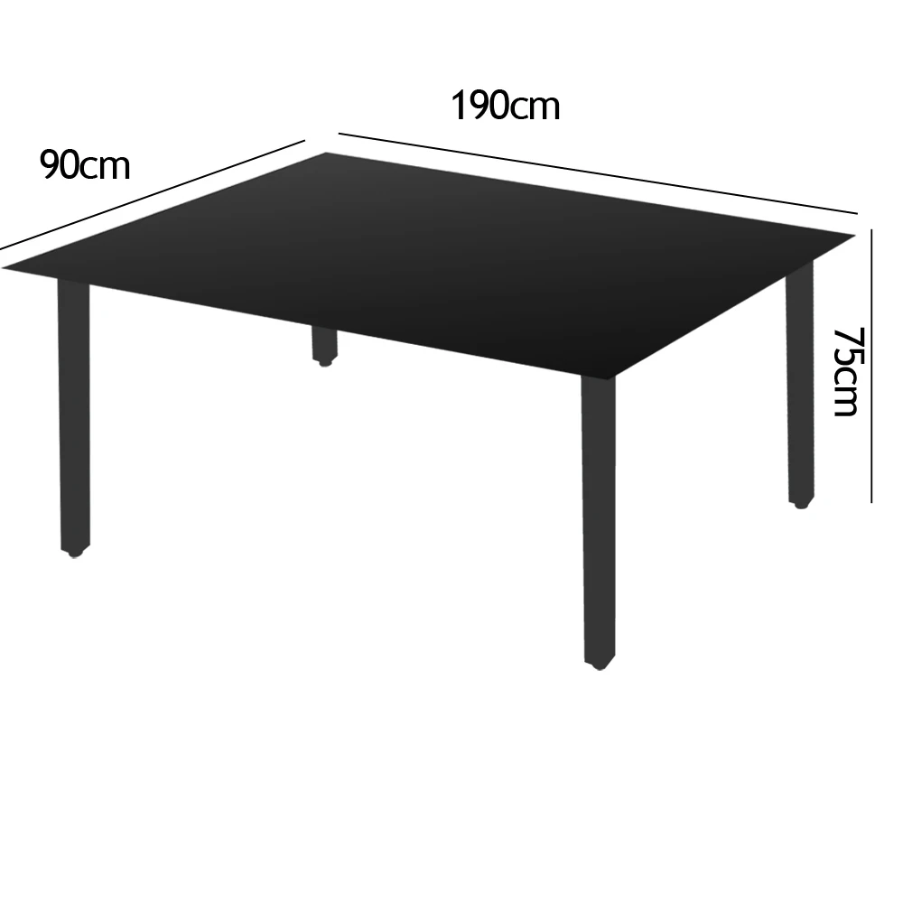Garten-Sitzgruppe Bern 9-tlg. Anthrazit Alu – Bild 10