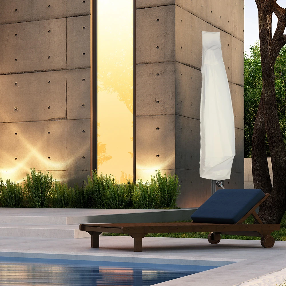 Abdeckung Ampelschirm Beige 3m Reißverschluss – Bild 5