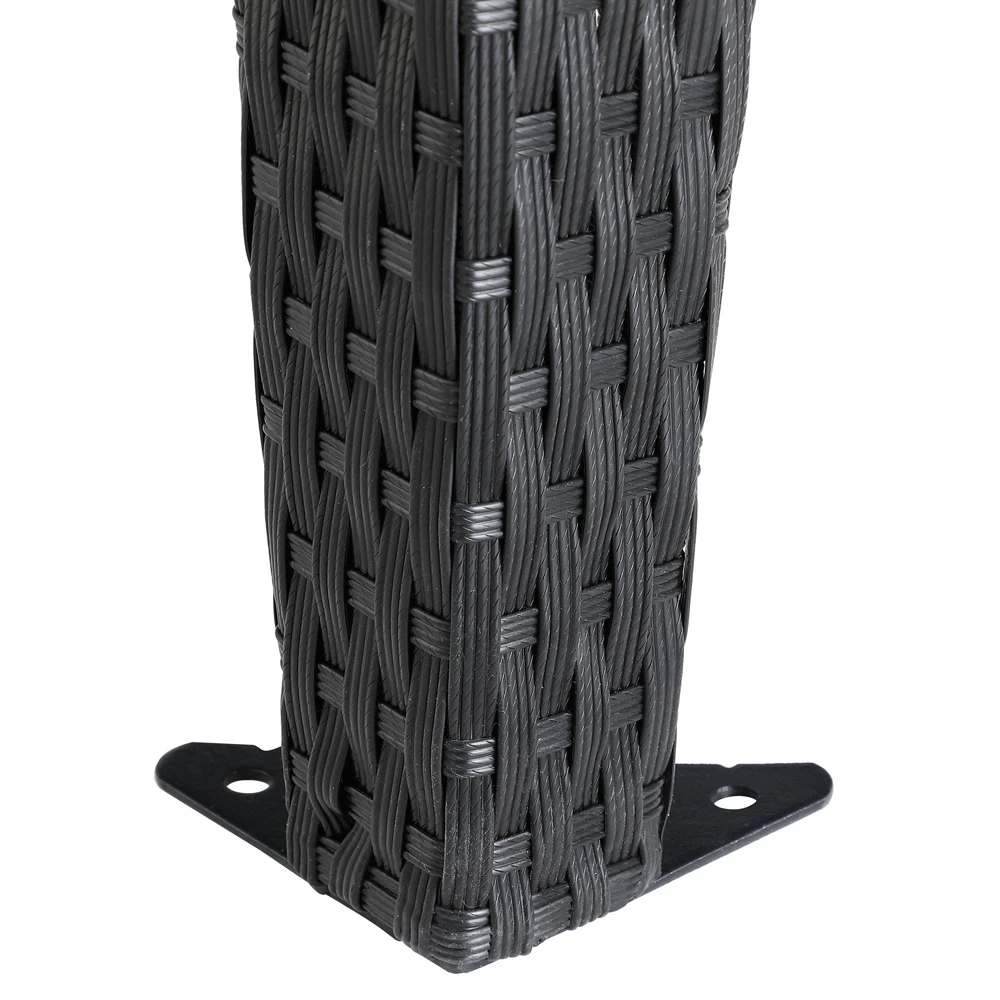 Polyrattan Pavillon Schwarz/Creme 3x3m â Bild 9