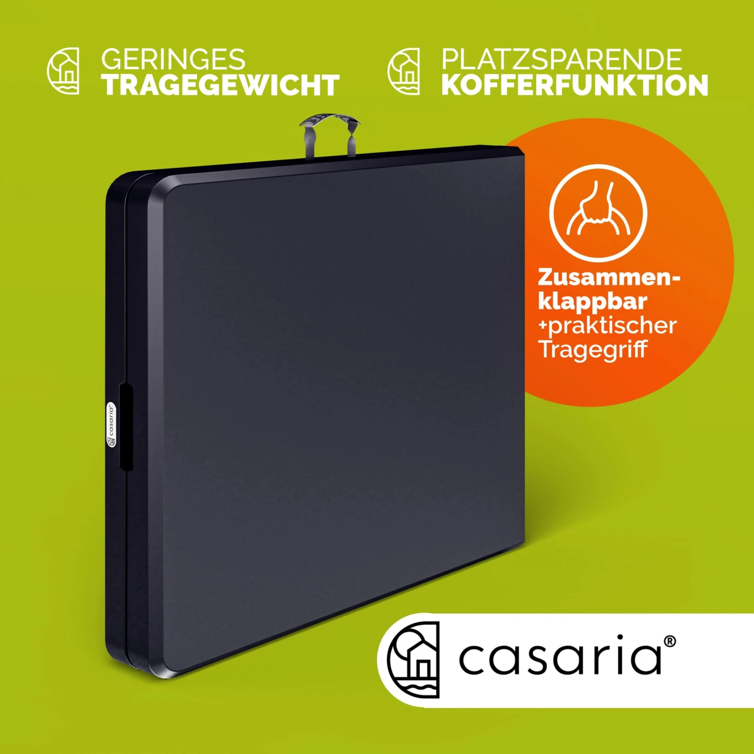 Klapptisch Anthrazit Kunststoff 183x75x73cm – Bild 6