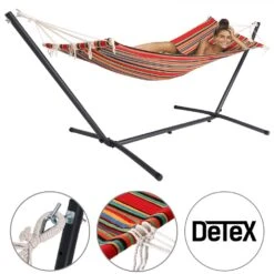 Hängematte Mit Metallgestell 200 X 80cm - Rot