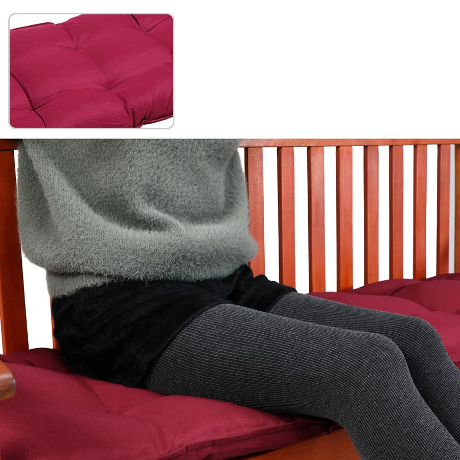 Bankauflage Dunkelrot 110x50x8cm – Bild 8