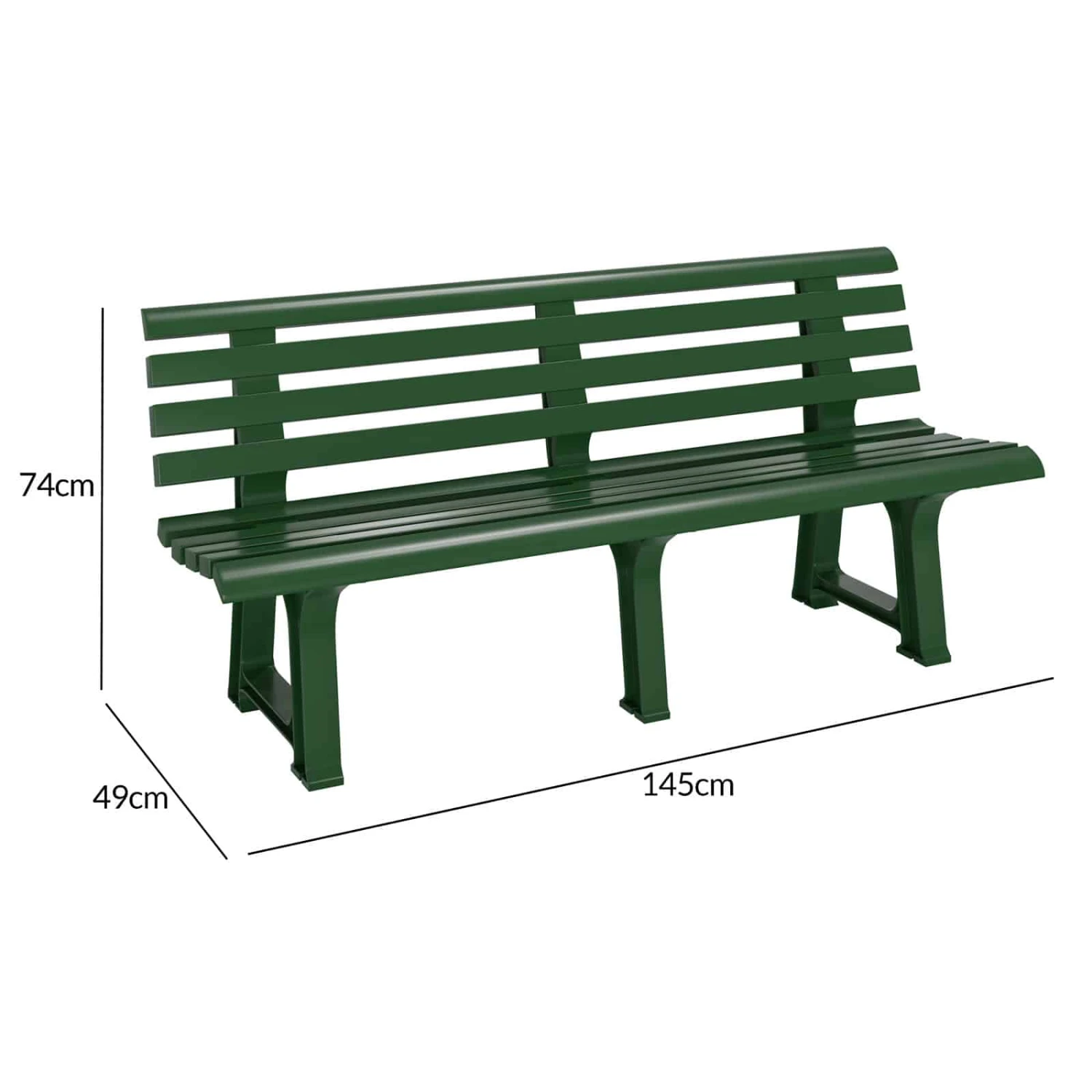 Gartenbank Orchidea Grün 145x49x74cm – Bild 4